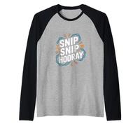 Divertente DNA di biologia Crispr - Snip Snip Hooray Maglia con Maniche Raglan