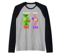 Divertente Dna RNA Che Dice Ancora Single Sempre Maglia con Maniche Raglan