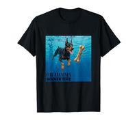 Divertente Doberman Pinscher Nuoto Subacqueo Maglietta