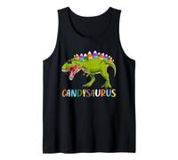Divertente Dolcetto di Halloween Candysaurus Candy Corn Dinosaur Canotta