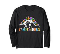 Divertente Dolcetto di Halloween Candysaurus Candy Corn Dinosaur Maglia a Manica