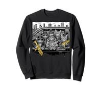 Divertente Don Meow Gang City Cats Drive Retro Urban Style Felpa