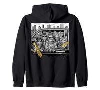 Divertente Don Meow Gang City Cats Drive Retro Urban Style Felpa con Cappuccio