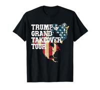 Divertente Donald Trump Bandiera Americana Canada Groenlandia Golfo Mappa Maglietta