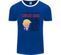 Divertente Donald Trump Festa Del Papà Papà Uomo Ringer T-Shirt