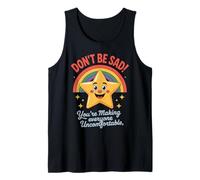Divertente Don't Be Sad IT's Uncomfortable Star Rainbow Donne Uomini Canotta