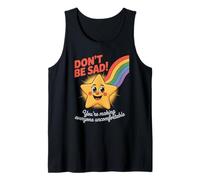 Divertente Don't Be Sad IT's Uncomfortable Star Rainbow Donne Uomini Canotta