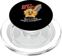 Divertente Don't Be Sad IT's Uncomfortable Star Rainbow Donne Uomini PopSockets PopGrip per MagSafe
