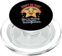 Divertente Don't Be Sad IT's Uncomfortable Star Rainbow Donne Uomini PopSockets PopGrip per MagSafe