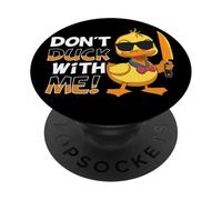 Divertente Don't Duck With Me Funny Angry Duck Humor PopSockets PopGrip Adesivo