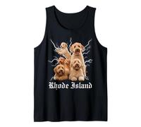 Divertente Doodle dorato Bootleg Rhode Island Canotta