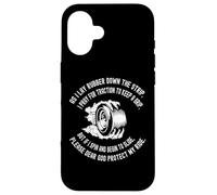 Divertente drag racer laici gomma dicendo auto da corsa ragazzo design Custodia per iPhone 16