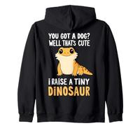 Divertente Drago Barbuto You Got A Dog? I Raise A Tiny Dinosaur Felpa con Cappuccio