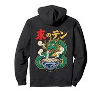 Divertente Drago Che Mangia Ramen Udon Noodles Anime Felpa con Cappuccio