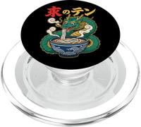 Divertente drago che mangia ramen udon noodles anime PopSockets PopGrip per MagSafe