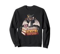 Divertente Drago Leggere Libri Sii Gentile Rimani Strano Lettore di Topi di Biblioteca Felpa