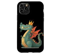 Divertente drago look con corona per gli amanti dei draghi reali Custodia per iPhone 11 Pro