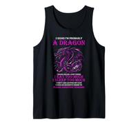 Divertente Drago segni Probabilmente Un Drago Floreale Fantasia Umorismo Canotta