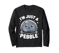 Divertente e Carino con Scritta I am Just a Pebble Kawaii Rock per Donne e Uomini Maglia a Manica