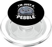 Divertente e carino con scritta "I am just a pebble kawaii rock" per donne e uomini PopSockets PopGrip per MagSafe