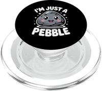 Divertente e carino con scritta "I am just a pebble kawaii rock" per donne e uomini PopSockets PopGrip per MagSafe