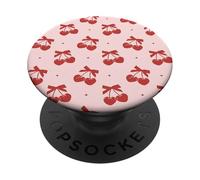 Divertente E Carino Rosso Sorridente Cuori Di Ciliegia Modello Per PopSockets PopGrip Adesivo