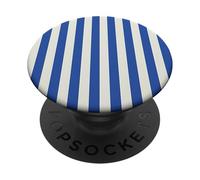 Divertente e carino strisce blu geometriche linee verticali modello PopSockets PopGrip Adesivo
