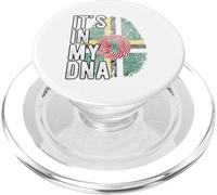 Divertente è nel mio DNA Bandiera Dominica Impronta digitale PopSockets PopGrip per MagSafe