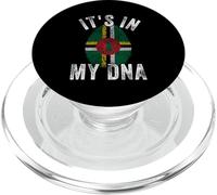 Divertente è nel mio DNA Bandiera Dominica Impronta digitale PopSockets PopGrip per MagSafe