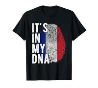 Divertente è nel mio DNA Bandiera Francia Impronta digitale Maglietta
