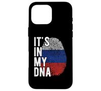 Divertente è nel mio DNA Bandiera Russia Impronta digitale Custodia per iPhone 16 Pro Max