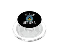 Divertente è nel mio DNA Bandiera Santa Lucia Impronta digitale PopSockets PopGrip per MagSafe