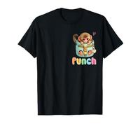 Divertente e Simpatico Punch-Kun Baby Monkey Lovers Team Punch Pocket Maglietta