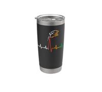 Divertente ECG Arcobaleno Battito Carino Cane Che Salta Gli Amanti Degli Animali Bicchiere termico in acciaio inox doppia parete