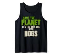 Divertente Eco Friendly Earth Day Dog Amante Proprietario Canotta