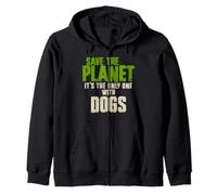 Divertente Eco Friendly Earth Day Dog Amante Proprietario Felpa con Cappuccio