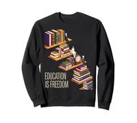 Divertente educazione è libertà dicendo scaffale di Libro Potere Donne Uomini Felpa