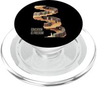 Divertente educazione è libertà dicendo scaffale di libro potere donne uomini PopSockets PopGrip per MagSafe