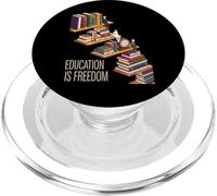 Divertente educazione è libertà dicendo scaffale di libro potere donne uomini PopSockets PopGrip per MagSafe