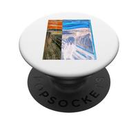 Divertente Edvard Munch Scream Famoso Art Graphic PopSockets PopGrip Adesivo