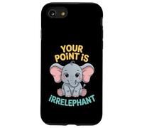 Divertente elefante Pun Your Point Is Irrelephant Citazione Custodia per iPhone SE (2020) / 7/8
