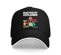 Divertente Elettricista Design Spiegato Cappelli da Baseball Visiera Caps Ingegneria Elettrica Elettricità Parasole Cappelli per Uomo Donna Moda Cotone Stampato
