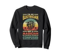 Divertente elettricista non un mago Lineman Vintage Felpa