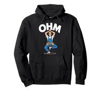 Divertente Elettricista Ohm Yoga Posa Umorismo Felpa con Cappuccio