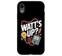 Divertente elettricista Watt's Up Grafica Custodia per iPhone XR