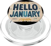 Divertente emblema di gennaio Hello PopSockets PopGrip per MagSafe