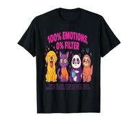 divertente emozioni animali pieno sentimento espressivo animale cartone animato Maglietta