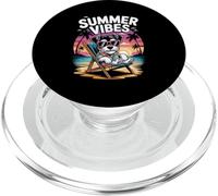 Divertente Estate Miniature Schnauzer Beach Dog Vacation PopSockets PopGrip per MagSafe