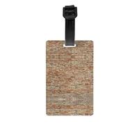 Divertente etichetta stampata da muro di mattoni, utilizzata per accessori essenziali da viaggio, borse per bagagli, zaini.