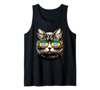 Divertente Etiopia Cat Lover Wear Bandiera Etiope Occhiali da sole Canotta